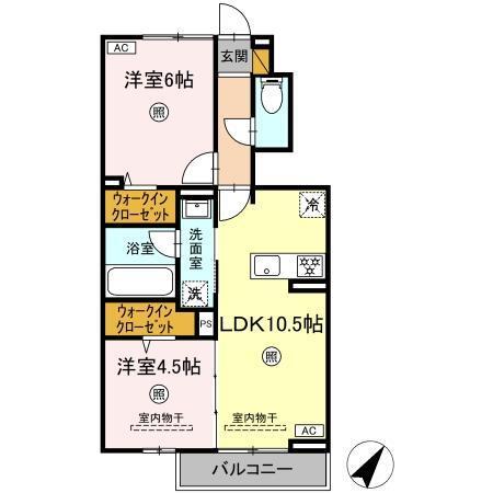 ヒルズ平泉　Ｄ（105） 間取り図画像