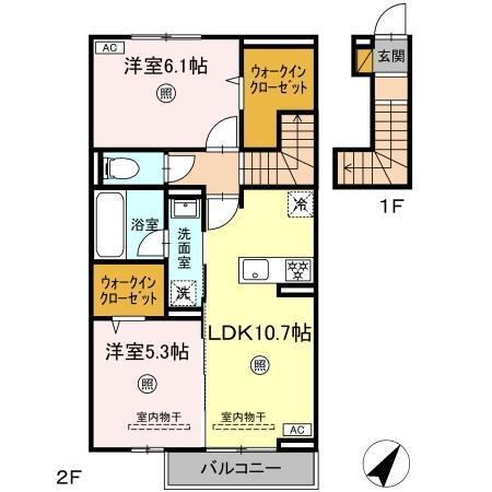 ヒルズ平泉　Ｄ（202） 間取り図画像