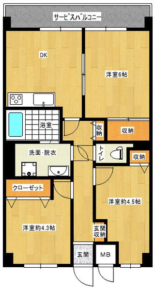 アーバンライフ中山（107） 間取り図画像