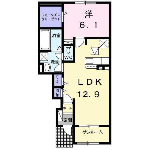 ローズビースト（102） 間取り図画像