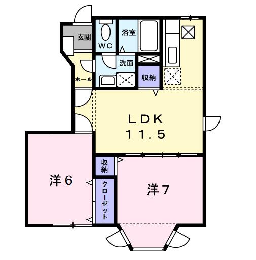 クレディアム（101） 間取り図画像