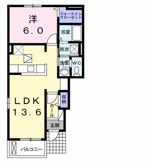 グランパール延方Ⅰ（101） 間取り図画像