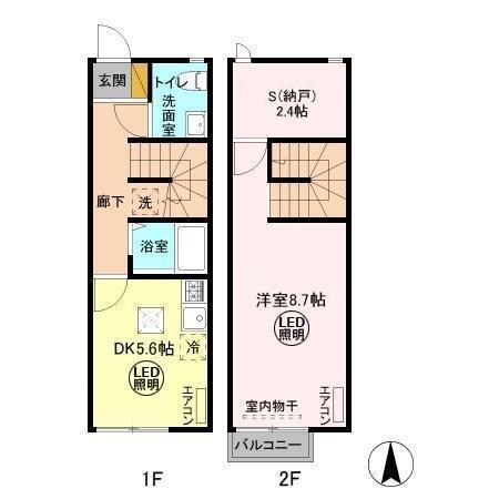 ファンテン・ヴィラ　D（103） 間取り図画像