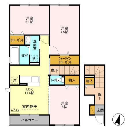 マーブル　A（201） 間取り図画像