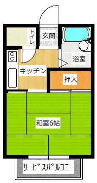 グランパ・シノハラＡ棟・Ｂ棟（B105） 間取り図画像