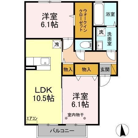 グラン・ジュテ　A（203） 間取り図画像
