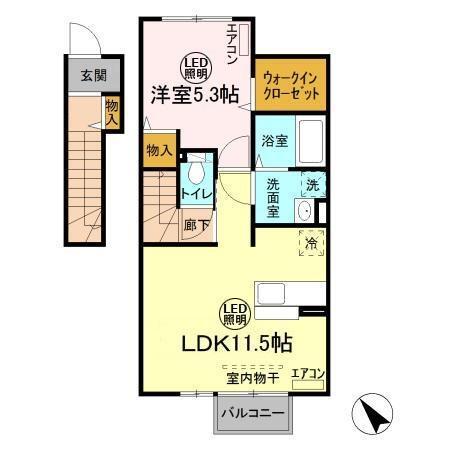 グラマードマレⅧ　A（202） 間取り図画像