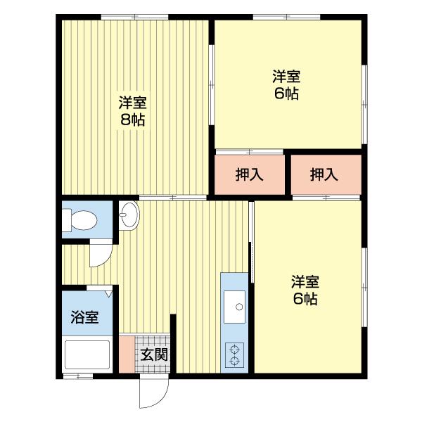 サンコーポ波崎Ａ・Ｂ（B103） 間取り図画像