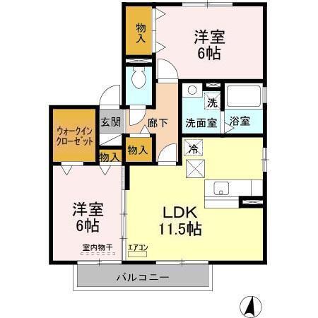 パークヒル　Ａ（101） 間取り図画像
