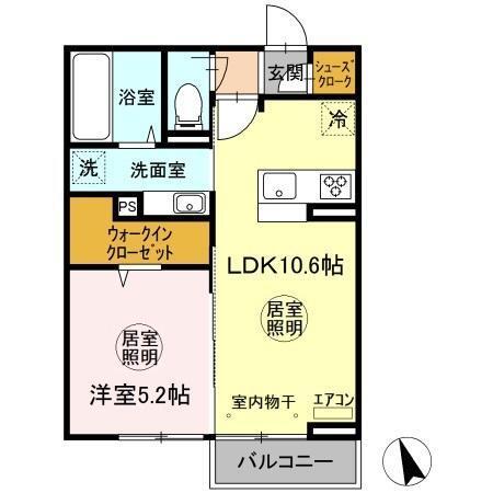 コージーコート・エーデル（206） 間取り図画像
