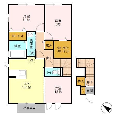 プリマベーラ　A（201） 間取り図画像