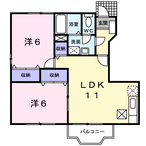 エヌ．アメニティＢ（102） 間取り図画像