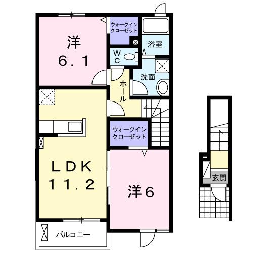 ハピネスヒルⅢ（202） 間取り図画像