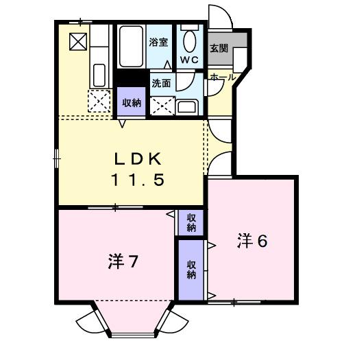 エスペランスⅠ（103） 間取り図画像