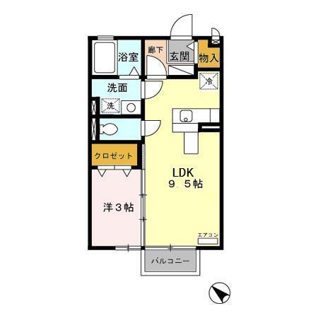 シャルムプランタン（B202） 間取り図画像
