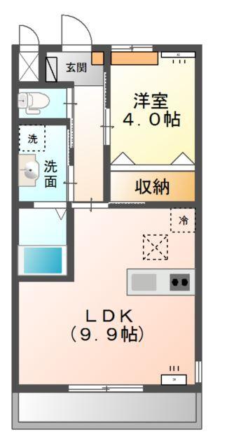 高尾崎 NEW TOWN　La・Ｔｅｒｒｅ F 間取り図画像