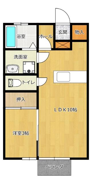 コーポミネルバ21（203） 間取り図画像
