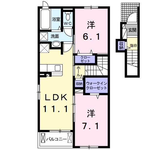 アベニールカルミア（202） 間取り図画像