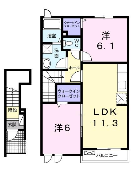 ベル・ソレイユⅢ（202） 間取り図画像