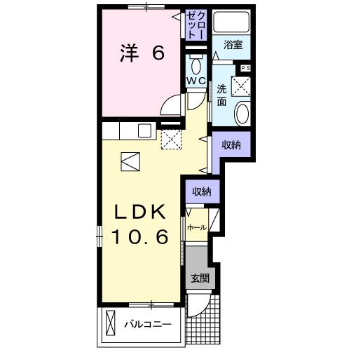 ヒル　クレイン　Ｉ（101） 間取り図画像