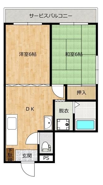 知手ロイヤルハイツ（305） 間取り図画像