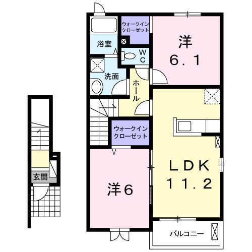 エクセランメゾンＣ（204） 間取り図画像