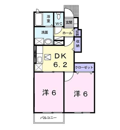 プレッソ前野　Ⅰ（102） 間取り図画像