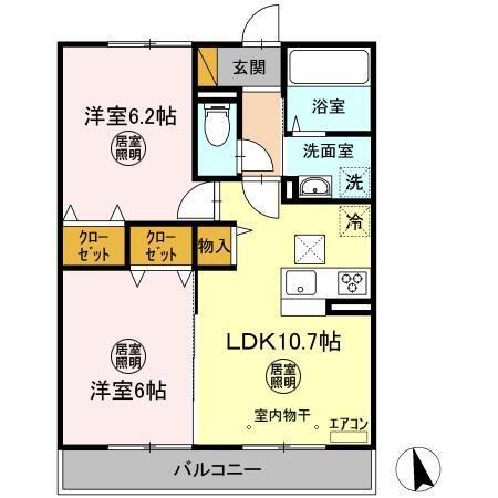 コンフォートⅢ　Ｂ（102） 間取り図画像