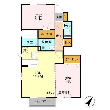 サンライズYAMATO　B棟（105） 間取り図画像
