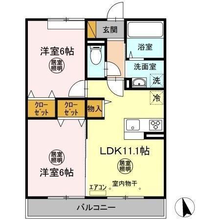 コンフォートⅢ　Ｂ（305） 間取り図画像