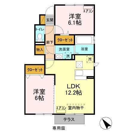 グラマードマレⅧ　B（101） 間取り図画像