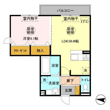 ラ・ドルチェヴィータ　B（301） 間取り図画像