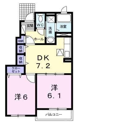 シャルロット　Ⅰ（102） 間取り図画像