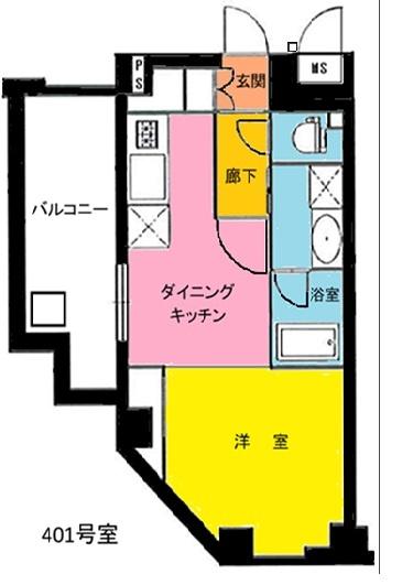 トゥールロワイヤルエルモア代々木上原 間取り図画像