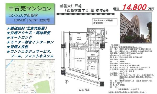 コンシェリア西新宿TOWER’SWEST 物件画像