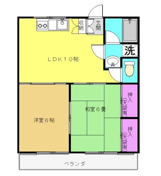 プラネ向陽Ⅱ（103） 間取り図画像