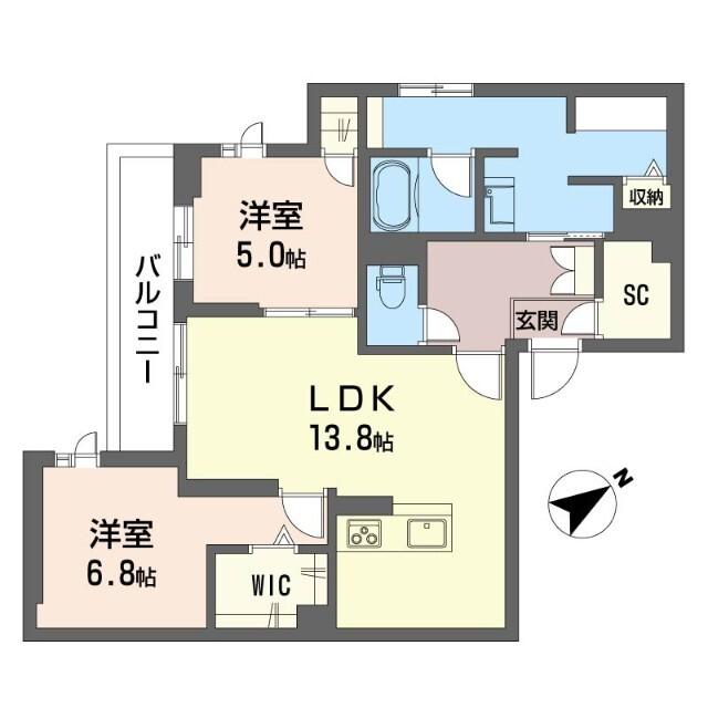 リアン・ソレイユ（301） 間取り図画像
