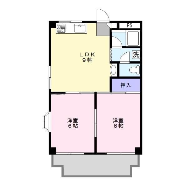ハイネスたき（201） 間取り図画像