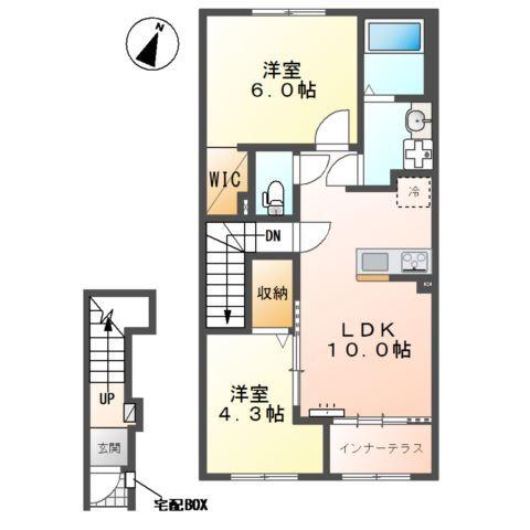 所沢市大字荒幡　アパート新築工事 間取り図画像