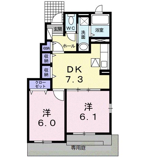 キュート（101） 間取り図画像