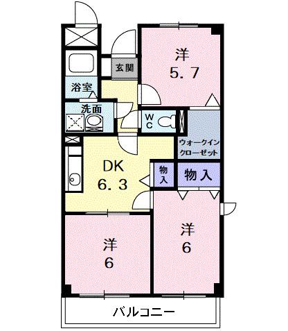 シャン・リヴィエール（201） 間取り図画像