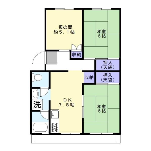 ハイネス入間ガーデニア4号棟 間取り図画像