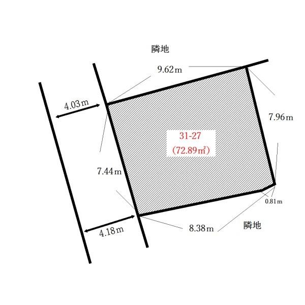 東京都立川市栄町5-31-27土地 区画図