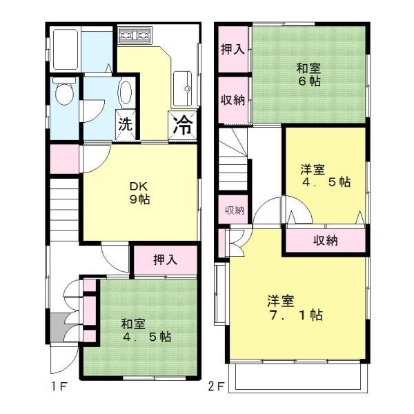 西狭山ヶ丘1丁目　中古戸建 間取り図画像