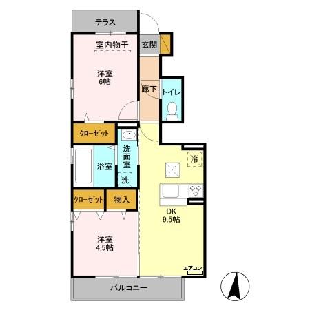 ルピナスB（102） 間取り図画像
