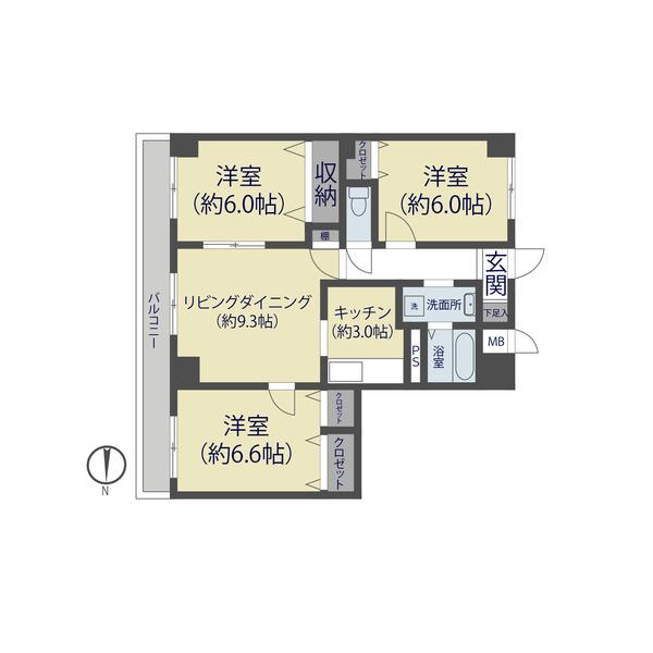1部屋和室となります