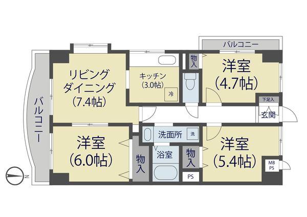 リレント谷塚（612） 間取り図画像