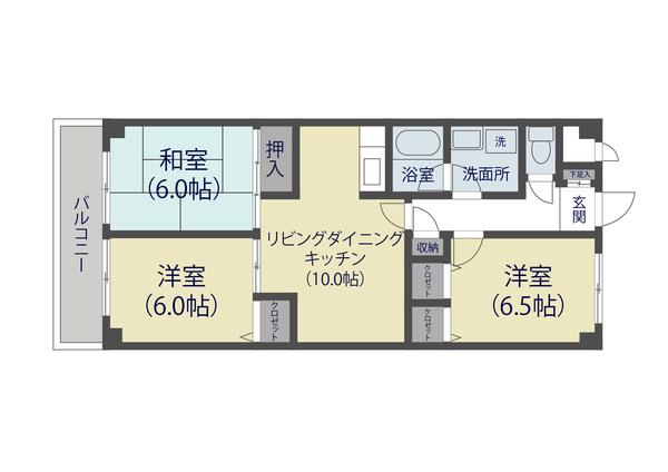 草加市住吉マンション 間取り図画像