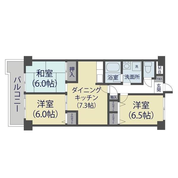 反転間取り