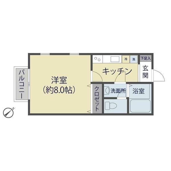 キャメル谷塚Ⅲ（101） 間取り図画像